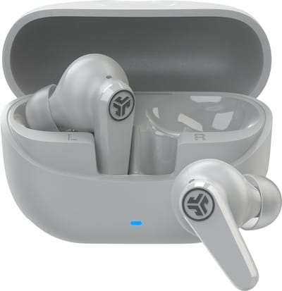 JLab Go Pods ANC Draadloze Oordopjes Met Noise Cancelling - Oortjes Draadloos Bluetooth - 26 uur Batterijduur - Hybrid ANC - Equalizer EQ4 App - Multipoint - Fast Charging Case - Wit