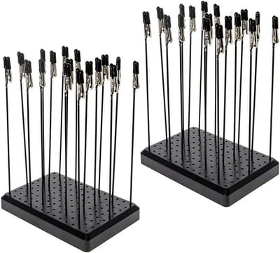 Schildergereedschap Set - Modelbouw Klemmen - Fijne Motoriek Trainen - 40 Krokodillenklemmen - 10 x 15 cm Basis - Zwart