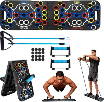 Draagbare Multifunctionele Push Up Board voor Krachttraining, 14 in 1 Pushup Bar met Handgrepen voor Effectieve Borstspieroefeningen en Full Body Workout voor Mannen en Vrouwen