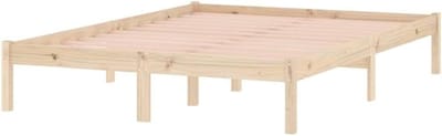 Bedframe Grenenhout - Ledikant Hout - Goede Nachtrust - Massief Hout - 137x190 cm - Naturel