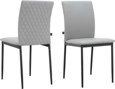 Pavia-Eetkamerstoel - 2 Pack - Grijs