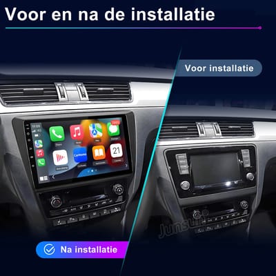 JUNSUN Android 15 Autoradio Geschikt voor Skoda Rapid Spaceback 2012-2020 - 2GB+64GB, Draadloze CarPlay & Andriod Auto, DAB+, GPS-navigatiesysteem, Bluetooth, USB, Stuurwielbediening, WiFi, RDS, FM, 10-inch Touchscreen, DSP, Quad-core processor