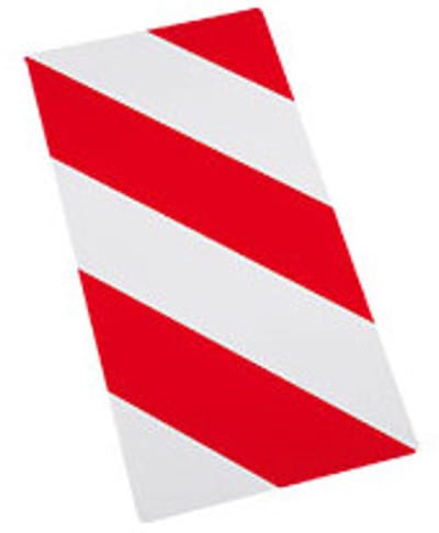 Rood witte markering vrachtwagen - retroreflecterende folie Type C2 - 423 x 282 mm