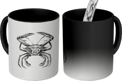 Magische Mok - Foto op Warmte Mokken - Koffiemok - Ernst Haeckel - Vintage - Kunst - Krab - Magic Mok - Beker - 350 ML - Theemok