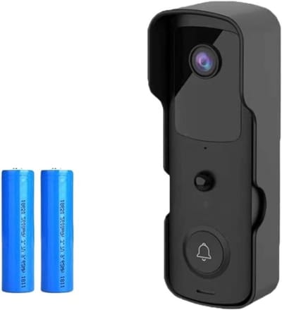 Video Deurbel - Slimme Deurcamera - Veiligheid Thuis - Bewegingsdetectie - 1080P HD - Zwart