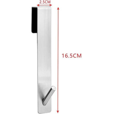 Enkele Dubbelzijdige Badkamer Douchedeur Haak Over Glazen Deur Douche Handdoekenrek Roestvrij Staal Boorvrij Handdoekhouder Hanger