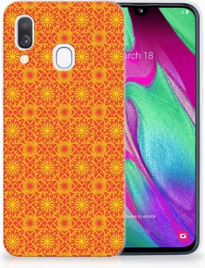 Samsung Galaxy A40 TPU bumper Batik Oranje