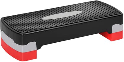 LabelOne Aerobic Step - Fitness Step - Stepbank - verstelbare hoogte met twee niveaus - draagvermogen tot 150 kg - antislip
