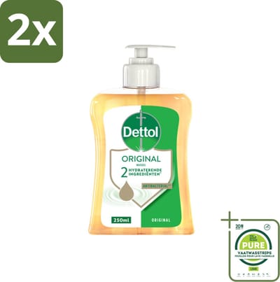 Dettol - Handzeep - Original - Klassieke Hygiëne - 250 ml - Voordeelverpakking - 2 stuks - Handzeep - Antibacteriële zeep