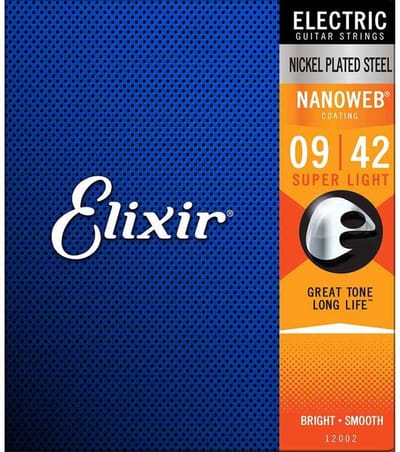 Elixir 12002 Nanoweb Snaren voor Elektrische Gitaar (9-42)