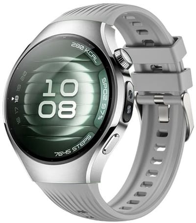 By Qubix - Siliconen bandje 'True Fit' - Grijs - geschikt voor Huawei Watch 5 - 42mm