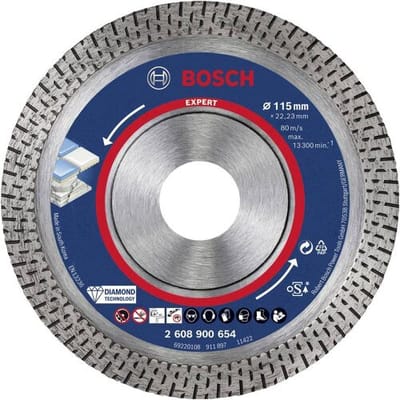 Bosch Accessories 2608900654 EXPERT HardCeramic Diamanten doorslijpschijf Diameter 115 mm Boordiameter 22.23 mm Steen, Beton, Baksteen, Tegels 1