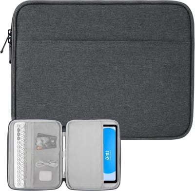 Tablet Sleeve voor 9-11 Inch Tablets, Geschikt voor iPad 11th Gen, Galaxy Tab A9+ en reMarkable 2, Ruimtegrijs