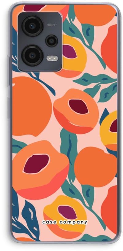 Case Company® - Hoesje geschikt voor Xiaomi Redmi Note 12 hoesje - Perzik - Soft Cover Telefoonhoesje - Bescherming aan alle Kanten en Schermrand