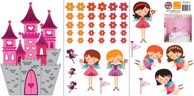 Walplus - Muursticker - Prinsessen Kasteel - Paars