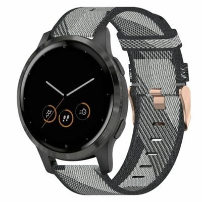 By Qubix - geschikt voor Huawei Watch GT 6 / GT 7 - 41mm - Canvas nylon bandje - Grijs