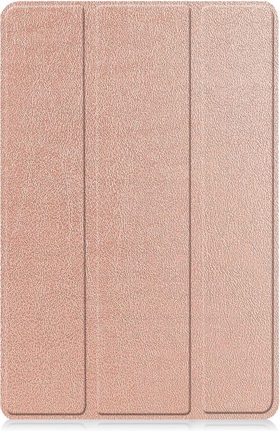 Hoesje - Geschikt voor Lenovo Tab M10 (3e / 3rd generatie) - Dun & Stevig - Trifold Bookcase - Hard Cover - Hardcover Book Case - Tablet Hoes - Rosé goud