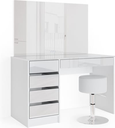 Vicco Sherry Kaptafel – 120 cm met kruk Wit