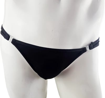 BamBella ® - ondergoed - maat Onesize S M L - String heren onderbroek Zwart string mannen