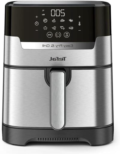 Heteluchtfriteuse Grill - Airfryer Frituurpan - Gezond Koken - 2-in-1 Technologie - 42 Liter - Zwart