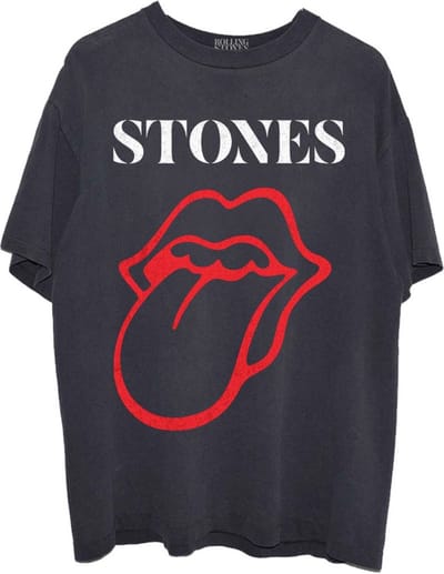 The Rolling Stones - Sixty Classic Vintage Tongue Heren T-shirt - S - Zwart