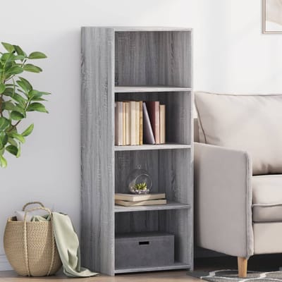 vidaXL - Hoge - kast - 45x41x124 - cm - bewerkt - hout - grijs - sonoma - eikenkleurig