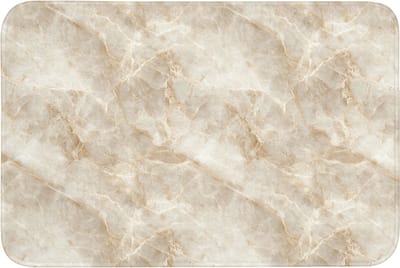 Badmat 90x60 cm - Antislip - Lichtbeige - Onyx - Subtiel - Badmatten voor badkamer - Badkamermat - Douchemat - Badkamer mat