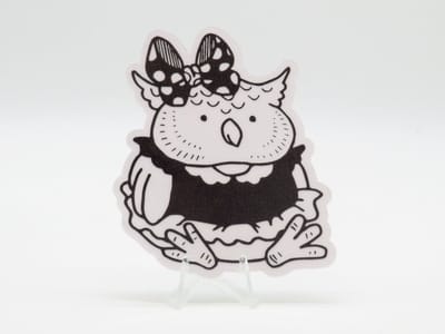 Schattige Baby Uil Sticker - Dieren in het Dagelijks Leven | Vera's Arts & Dice | Schattige Stickers - Handgemaakte Stickers - Journaling - Bullet Journal - Scrapbooking - Leuke Stickers - Laptop Sticker - Telefoon Sticker