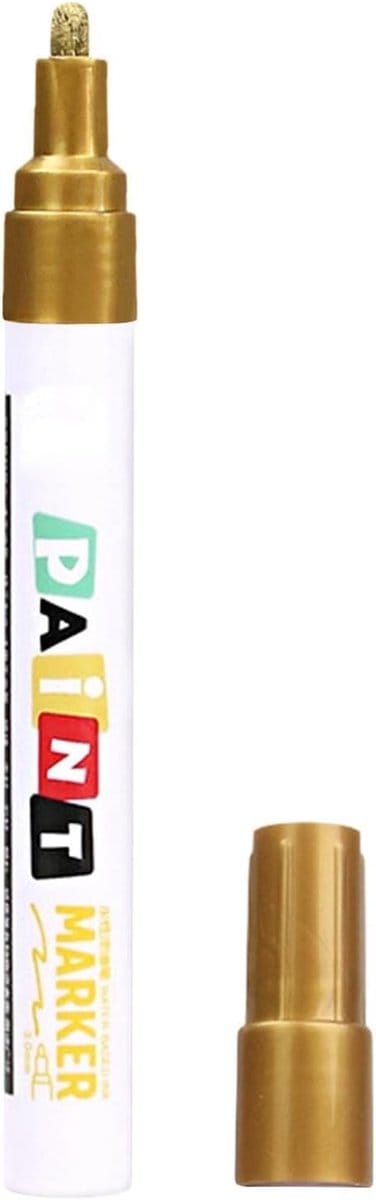 Grafmarkeringen - Begraafplaats Pennen - Herdenkings Inscripties - Sneldrogende Waterbestendige Inkt - 3 mm Fijne Tip - Goud