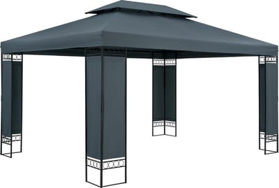 Casaria Paviljoen Elda 3x4 - UV-bescherming 50+/Zijpanelen - Antraciet