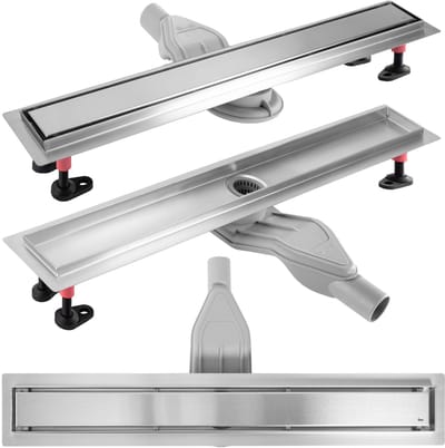 Rea Neox Superflow - Lineaire Afvoer - Geborsteld Staal - 600 - 64X11X9,5Cm
