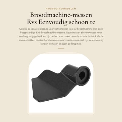 Dailygoods- Broodmachine Messen - Hoogwaardige Roestvrij Stalen Messen - Universele Vervangonderdelen - Eenvoudig Schoon te Maken - Diameter 0.8 cm - Totale Afmetingen 65 x 38 mm - Deegmes