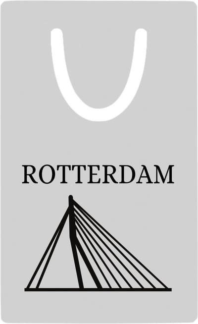 Hacebo® - Rotterdam metalen boekenlegger - Rotterdam - toeristen Rotterdammers - cadeautje - kado - Erasmusbrug - Zuid Holland Bladwijzer boekenleggers - 7.6 cm x 5cm