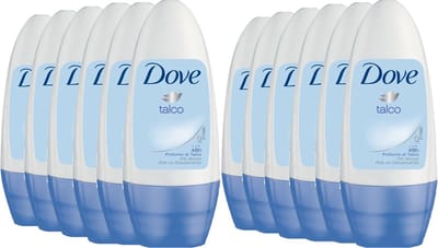 Dove - Deodorant - Roller - Talco - 50ml x 12