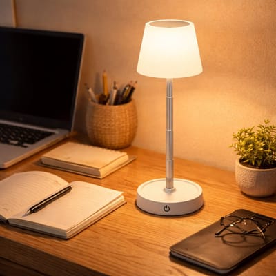 Out of the Blue - Verstelbare Tafellamp – LED – Dimbaar – USB Oplaadbaar – 11x10.8x11.8 cm