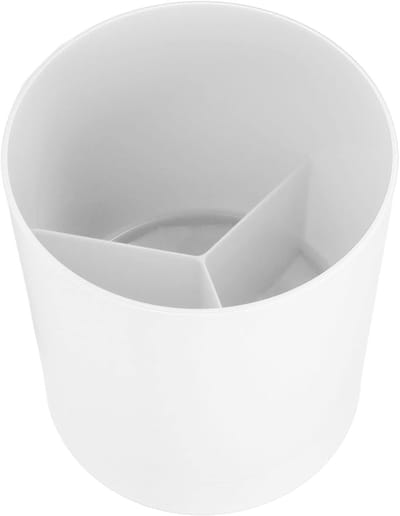 Keukengerei Organizer - Bestekhouder Pot - Keuken Opbergen - 360 Graden Draaibaar - 18x15x15 cm - Wit