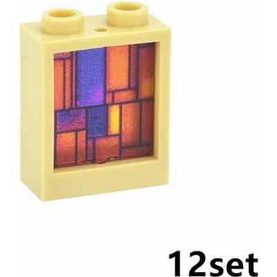 Gedrukte Kleurrijke Onregelmatige Raam Stad Meubilair Bouwstenen Compatibel 60592 1x2x2 Speelgoed ideaal voor Kinderen