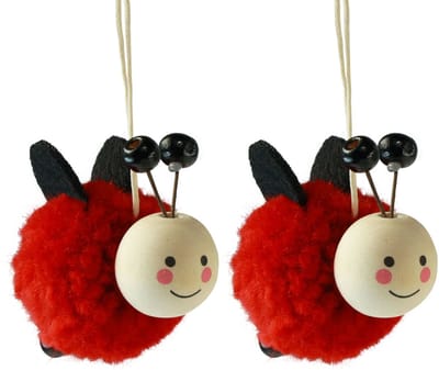 Lieveheersbeestje decoratie lieveheersbeestje hanger 5,5cm 9 st