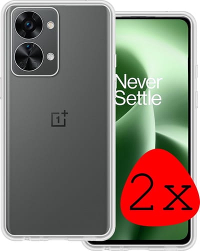 Hoesje 2 Stuks - Geschikt voor OnePlus Nord 2T - Sterk & Shockproof - Case Siliconen - Back Cover - Telefoon Hoes - Transparant