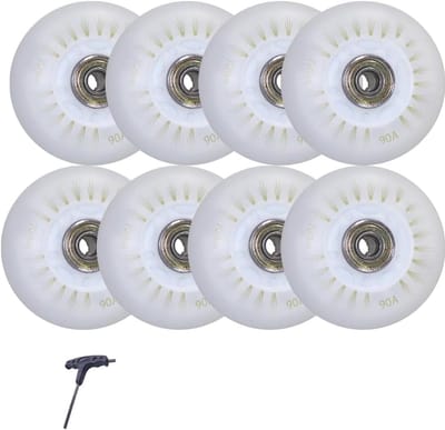 Skeeler Wielen - Rolschaats Onderdelen - Vrij Skaten - Lichtgevend PU Materiaal - 8 Pack 70mm - Kleurrijk