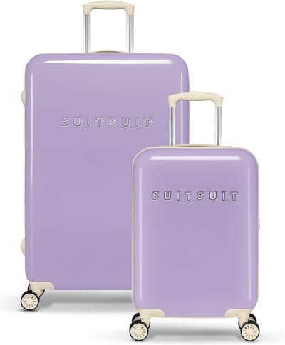 Kofferset handbagage en checked baggage lichtgewicht hardcase 4 wielen TSA slot