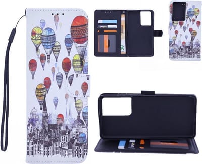 Bookcase Geschikt voor: Samsung Galaxy S21 Ultra hoesje met print - Air Balloon