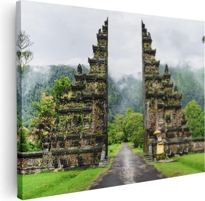 Artaza Canvas Schilderij Bali - 40x30 cm - Klein - Muurdecoratie Indonesie - Wanddecoratie Bergen - Kamer Accessoires