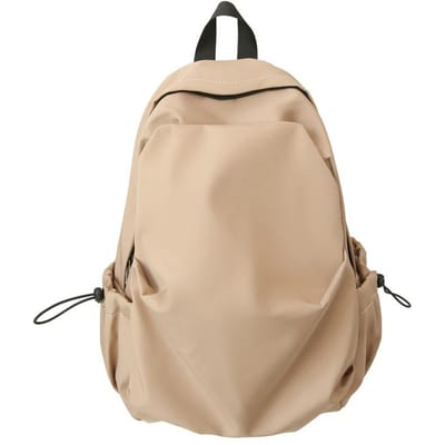 Nieuwe Eenvoudige Rugzak voor Studenten Effen Kleur Grote Capaciteit Casual Trendy Rugzak Niche Design Rugzak