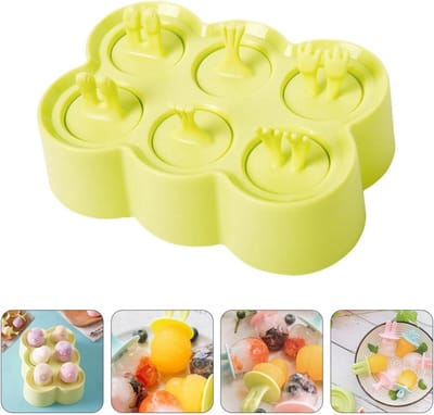 IJsvormpjes - 6 kleine ijsvormpjes - Draagbare- Herbruikbare Siliconen Mal - ijsvormpjes Mini - voor kinderen - herbruikbare ijslollyvormpjes - ijsvormpjes met handvatten en deksels - maak je eigen ijsje - mini ijsvormpjes voor baby's - kinderen