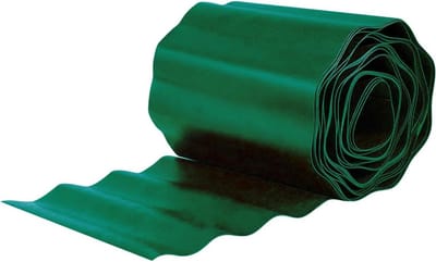 Gegolfde bloembed gazonrand kunststof lengte 9 m hoogte 25 cm groen - Voor de tuin - Prachtige toevoeging voor je buitenruimte. Lawn Edging