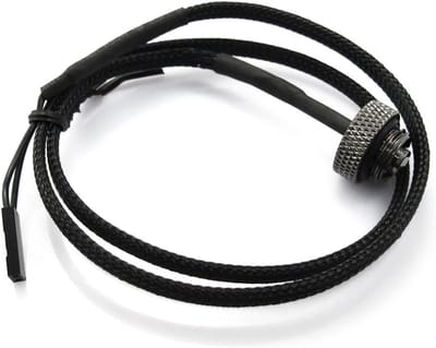 Temperatuursensor - Koelsysteem Meter - Waterkoeling Monitoren - 1/4 Inch Schroefdraad - 10k Ohm - Zwart Chroom
