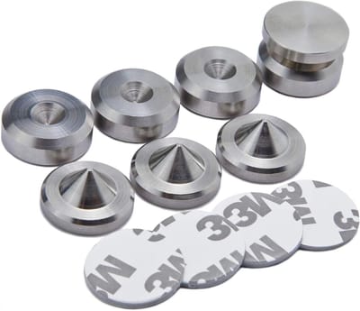 Luidspreker Spikes Kegel - Boxen Spikes Onderleggers - Trillingen Dempen - Massief Roestvrij Staal - 20mm Diameter - Zilver