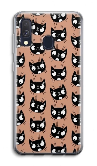 Case Company® - Hoesje geschikt voor Samsung Galaxy A40 hoesje - Kat - Soft Cover Telefoonhoesje - Bescherming aan alle Kanten en Schermrand