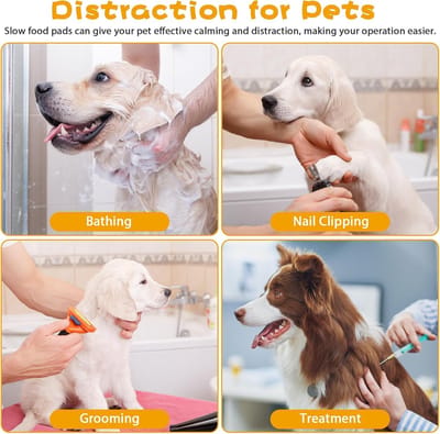 Famanu – Likmat voor honden - 20 cm x 20 cm - langzame dispenser met zuignap - BPA-vrij - likpad voor training - verzorging en bad